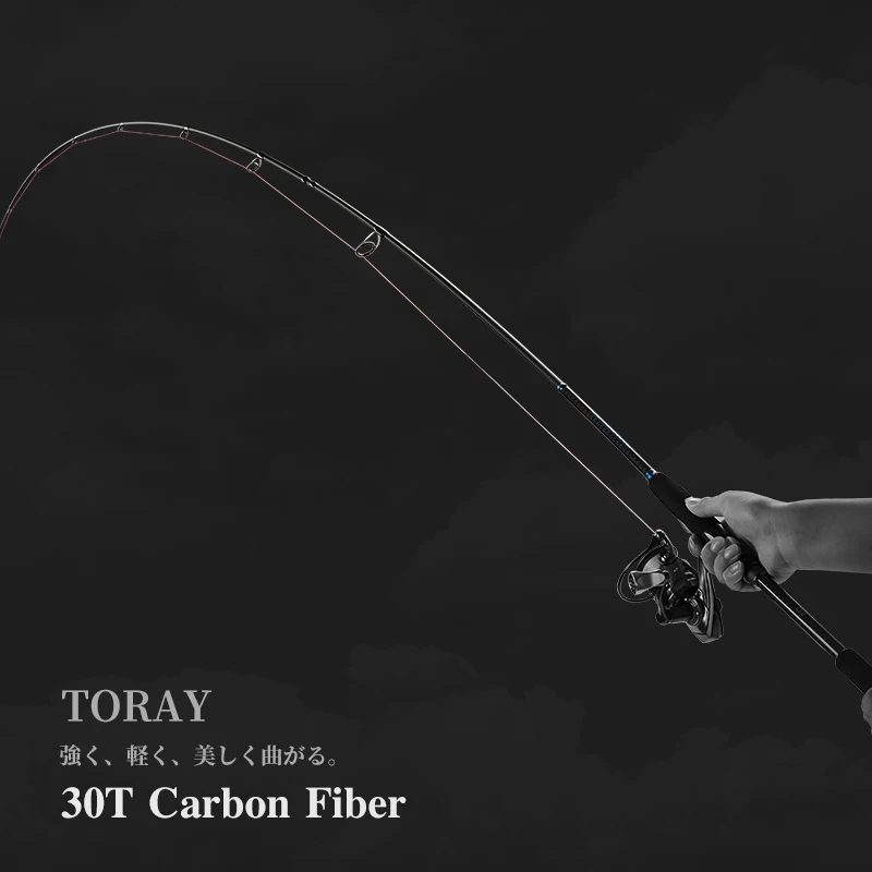 TSURINOYA Spinning Fishing Rod DETECTIVE 2.4m/2.7m/3.0m/3.3m Carbon Fiber Lure Rod M Power FUJI Accessories Long Casting Rod