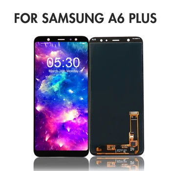 

AMOLED LCD For Samsung For Galaxy A6 Plus 2018 A605 A605F A605FN Screen LCD Display Touch Screen Assembly Replacment Parts
