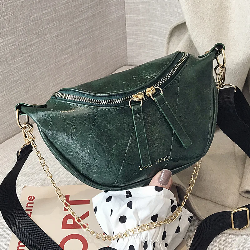 Yogodlns Fashion Quality PU Leather Crossbody Bags For Women Chain Small Shoulder Messenger Bag Lady Travel Handbags