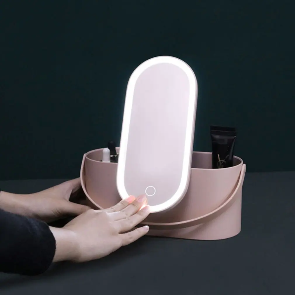 

Cosmetic Cases Multifunctional Led Makeup Mirror Portable Dressing Table Finishing Boxes Makeup Tools