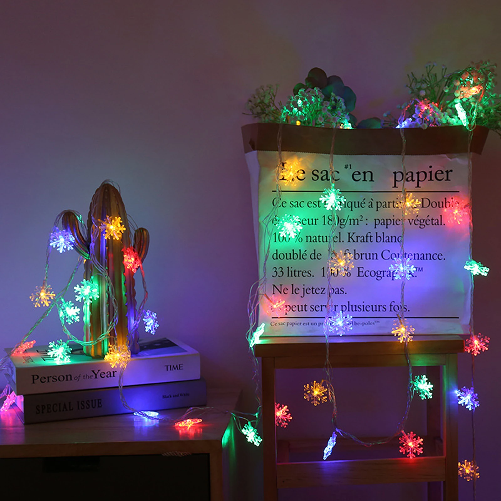 

Christmas Led Light Christmas Snow Shape String Lights Snow Lights Christmas Tree Decorations For Christmas Chain Lights