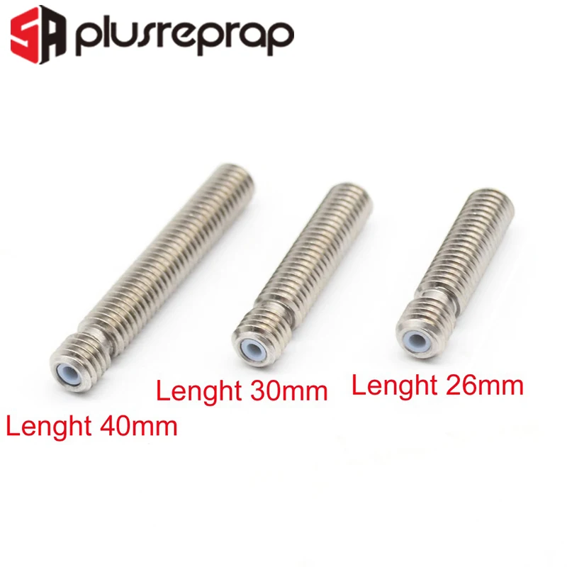 Горло Mk8 M6 26/30/40 мм длина с трубкой из ПТФЭ внутри для экструдера филаментом 1 75