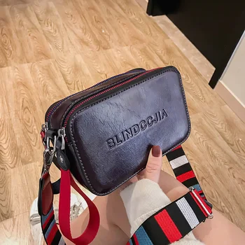 

Vintage Small Flap Women Crossbody Bags Designer Wide Strap Shoulder Bag Luxury Pu Leather Messenger Bag Lady Purses Female Sac