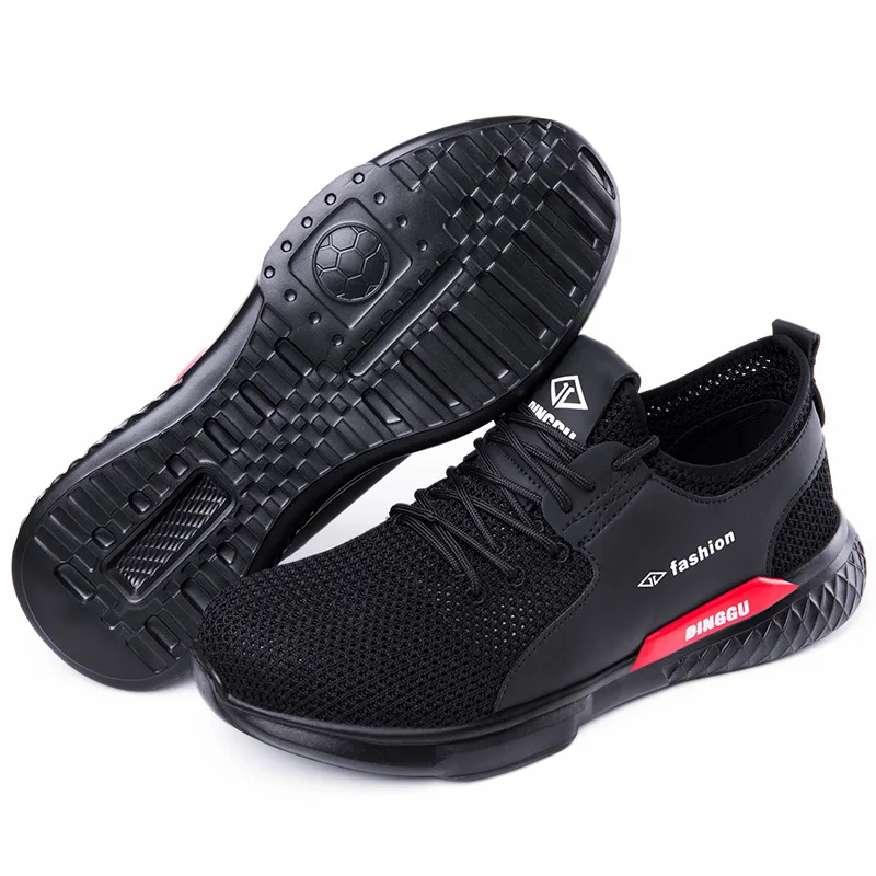 

new arrival mens big size breathable steel toe caps working safety shoes summer security boots protective footwear seguridad man