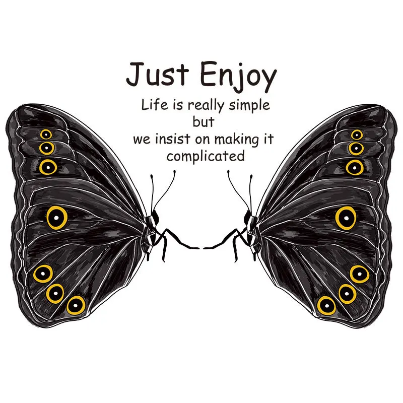 

Two black butterflies Patches Stickers For Clothing Diy Accessories Fashion Stickers Heat Transfer Cloth Patches