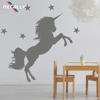 

Wall Decal Unicorn and Stars Wall Sticker Nursery Kid Bedroom Vinyl Horse Adhesive Wall Decor House Decoration Bedroom Decor