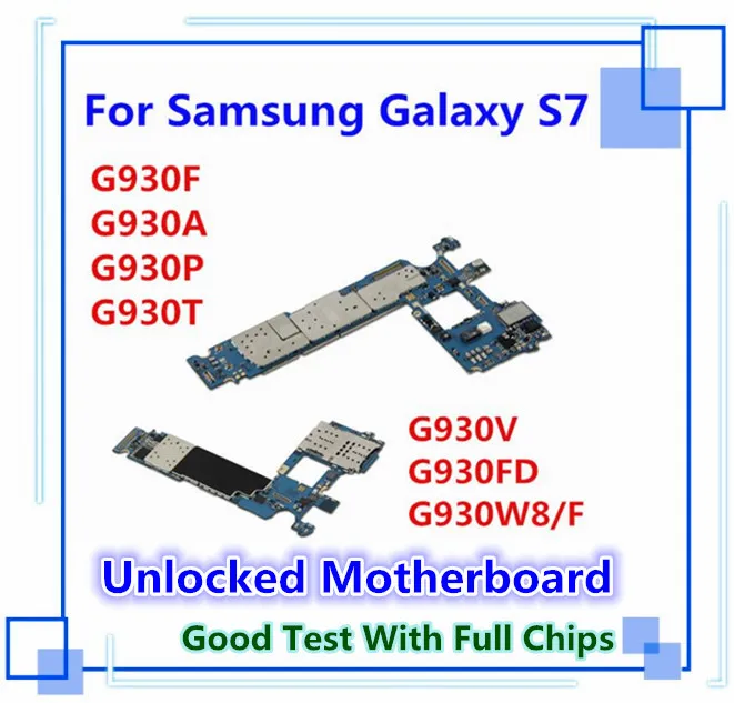 Для samsung Galaxy S7 G930F/G930A/G930P/G930T/G930V/G930FD G930W8/F материнская плата 32 Гб материнская плата оригинальная разблокированная MB Android карта