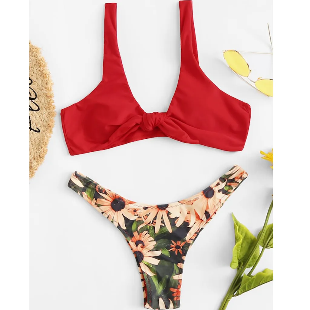 

Swimsuit Bikini Bikinis 2019 Mujer Bikini Floral Print Women's Swimming Suit Swimsuit Swimwear Women Bathing Swim Suit Two Piece