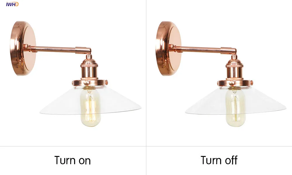 BA325玫瑰金+透明罩 开关灯对比图英文版