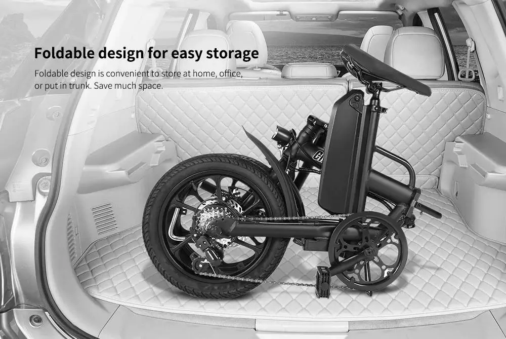 F16-PLUS складной электрический велосипед с тремя режимами езды ebike 36 в 250 Вт Мотор 25 км/ч 65 км Диапазон 16 дюймов шины электрический велосипед
