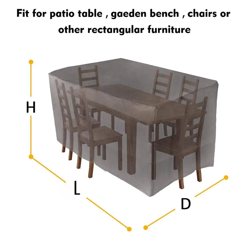 Patio Furniture Covers Windproof Waterproof Rain Snow Dust Wind-Proof Anti-UV Oxford Fabric Garden Lawn Outdoor Furniture Covers