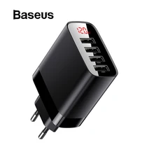 Baseus USB зарядное устройство 6A быстрое Европейское зарядное устройство для iPhone11 Max 4 порта быстрое зарядное устройство для samsung S10 мобильный телефон зарядное устройство для путешествий