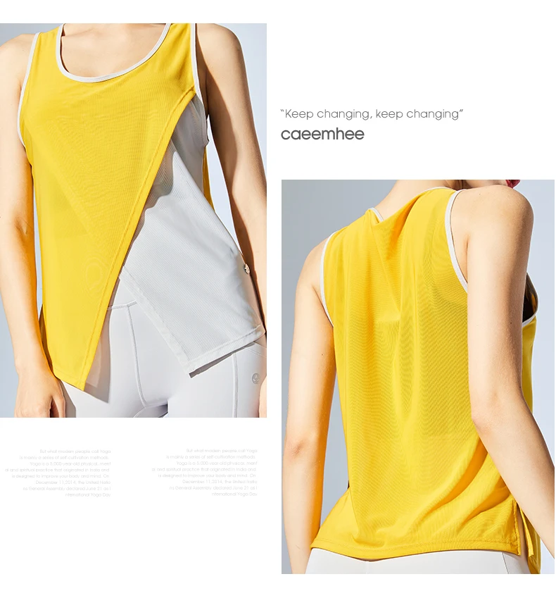 Summer Yoga Vest Woman Gym Fitness Sports Tank Top Running Clothing Breathable Blouses Femme Sleeveless Jogger Workout Shirts