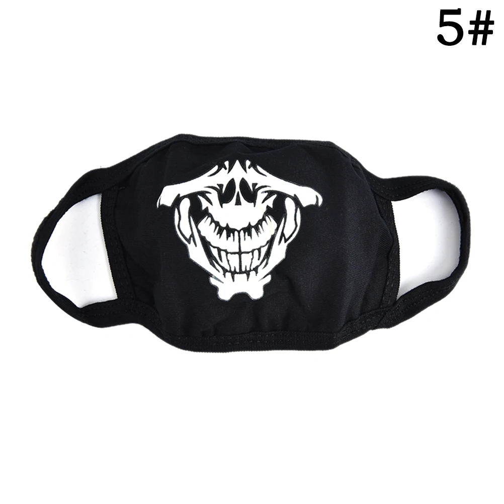 1 шт., черная маска для рта, светильник, светящаяся, сохраняющая тепло, крутая маска унисекс, фосфоресцирующая, против пыли - Цвет: N5