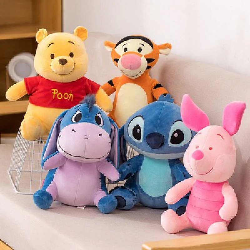 Muñeco peluche de personajes de dibujos animados de para muñeco de peluche de 13/30/50cm con diseño de Donkey/pijie/winnie The Pooh/stitch/tigger|Peluches muñecos de peluche| - AliExpress