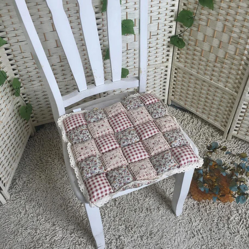 Style 20 40*40 см квадратная подушка для стула, Кружевная декоративная подушка для стула, Подушка для стула, утолщенная Подушка для стула, Нескользящая подушка для сиденья - Цвет: Style 20