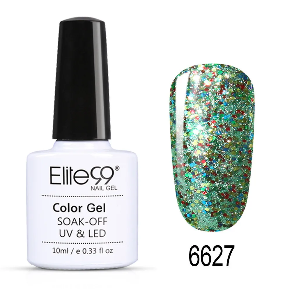 Elite99 10 мл Звездный Гель-лак для ногтей замачиваемый УФ-Гель-лак для ногтей Эмаль Блестящий Гель-лак для ногтей - Цвет: 6627