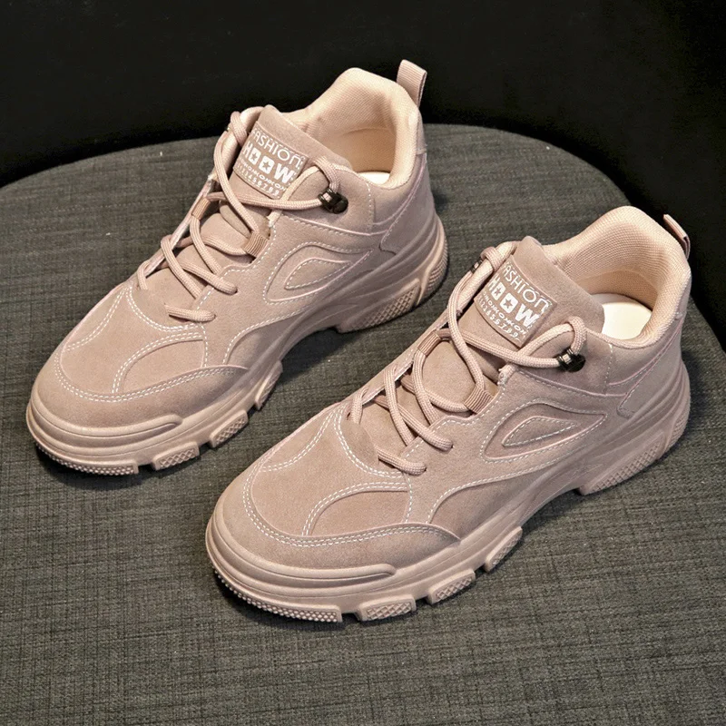 

2019 New Woman Casual Shoes Vulcanize sneakers Femme Spring Autumn brand white platform Lace-Up White Breathable women shoes
