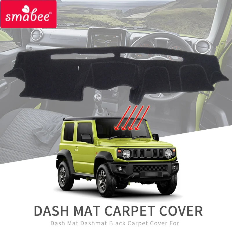 Smabee Dash коврик покрытие для приборной панели для Suzuki Jimny Противоскользящий коврик на приборную панель солнцезащитный коврик аксессуары с покрытием черный