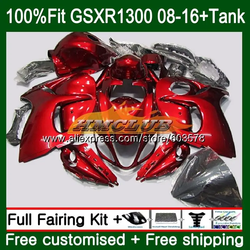 Инъекции для SUZUKI Hayabusa GSXR 1300 2008 2009 2010 2011 2012 глянцевый красный 22CL. 86 GSX-R1300 GSXR1300 08 09 10 11 12 обтекатель