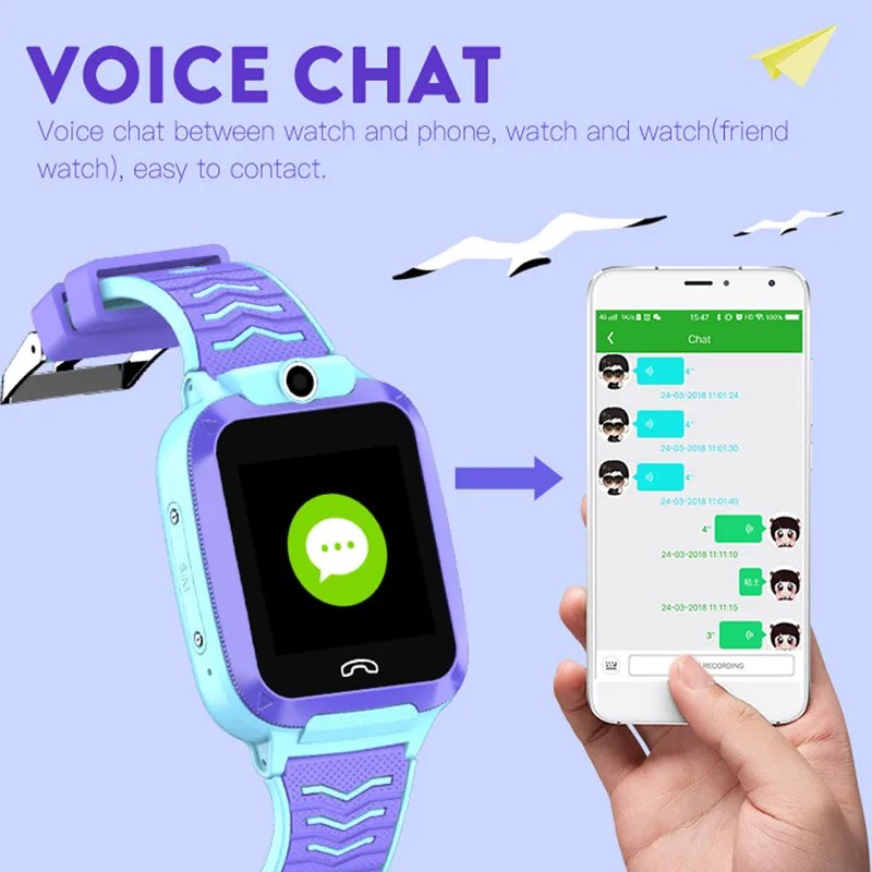  2020 new 4G Kids Smart Watch Video Call IP67 Waterproof WIFI Smartwatch Camera with gps Tracker sim - 4000566639993