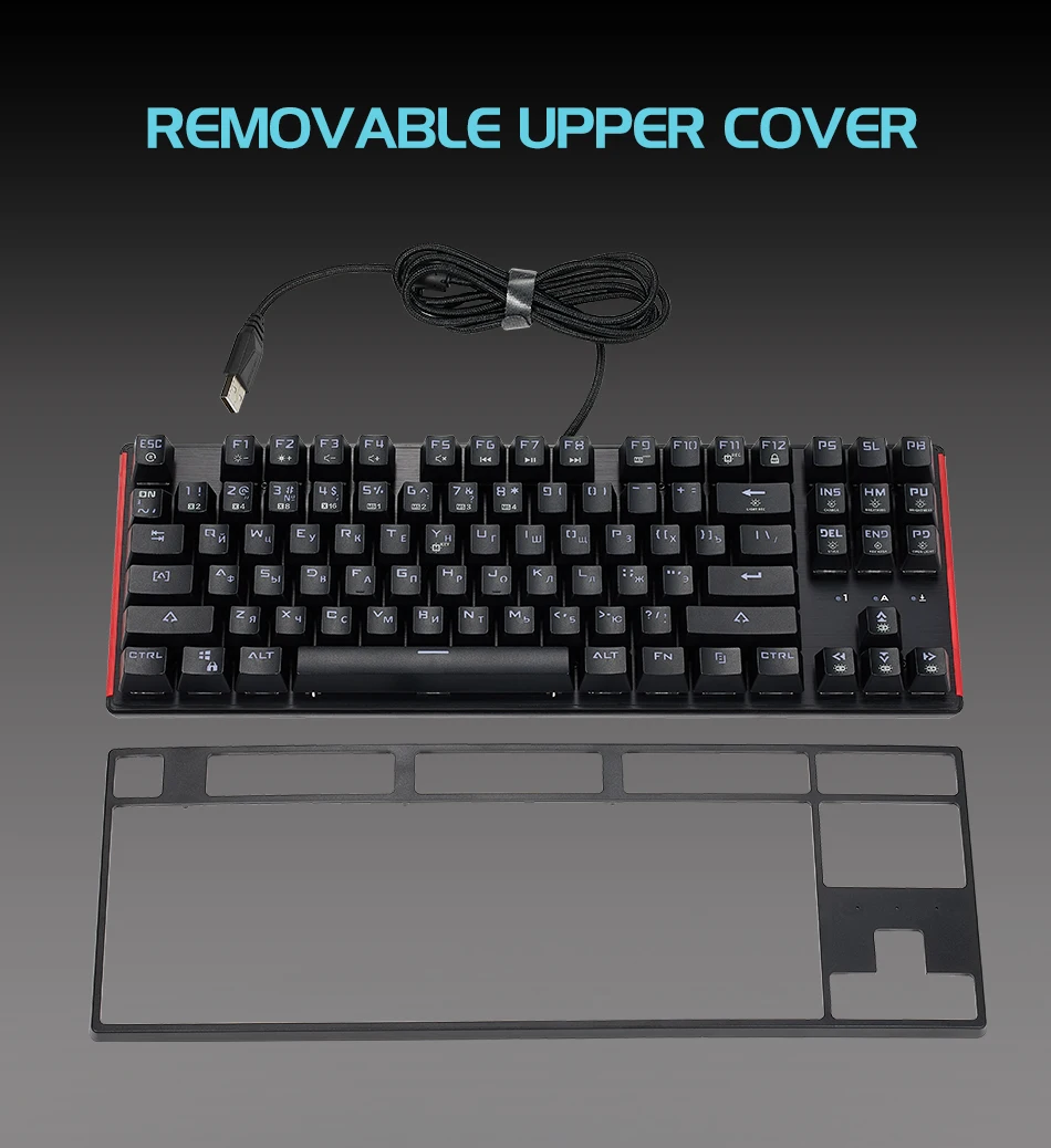 best office keyboard HEXGEARS GK12 Mechanical Keyboard Hot Swap Kailh BOX Switch 87 key Gaming keyboard Anti Ghosting Russian Keyboard PC/Mac/Lap soft keyboard for pc