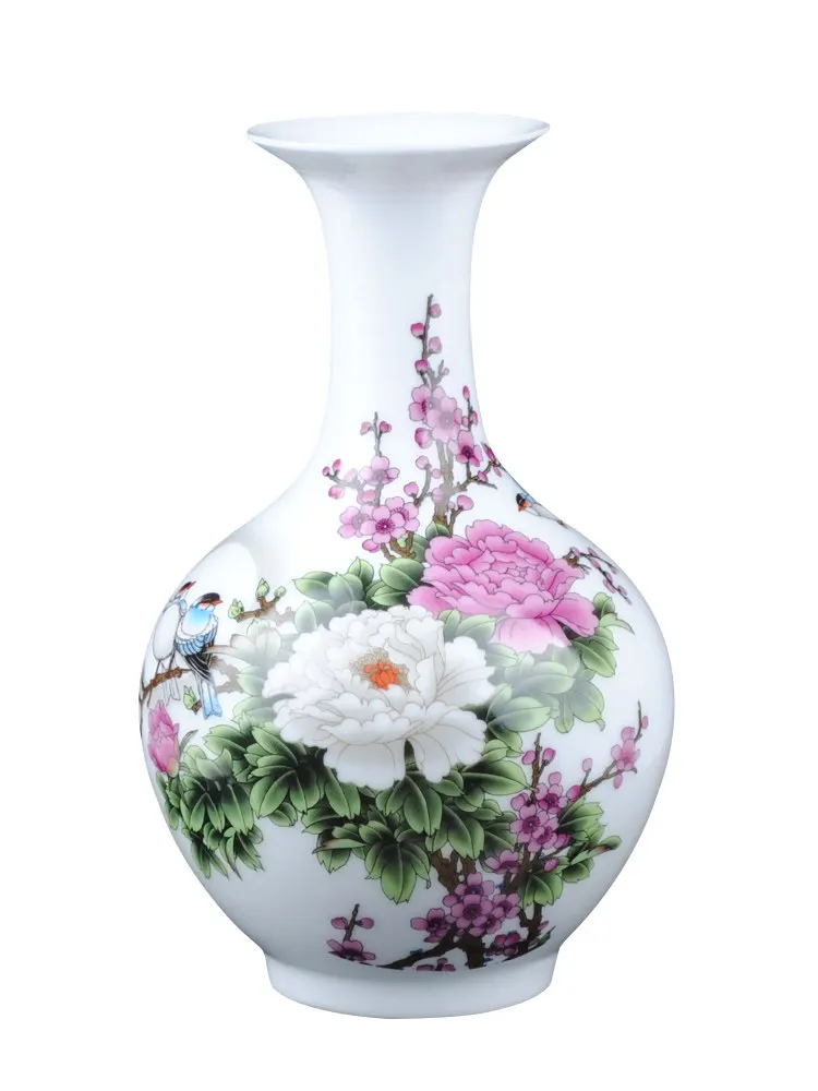 Современная Цзиндэчжэнь небольшая ваза керамические украшения для дома гостиная Цветочная композиция отель офисная мебель украшения ремесла Искусство