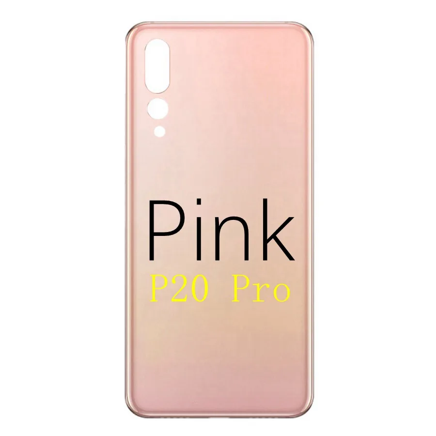 P20 Pro Pink Для huawei P20 Pro Крышка батарейного отсека задняя дверь Корпус Задняя стеклянная панель для huawei P20 Lite Крышка батарейного отсека Nova 3e Замена - Цвет: P20 Pro Pink