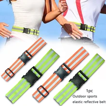 Аксессуары для мужчин и женщин для бега, защитное снаряжение, регулируемый светоотражающий пояс для езды на велосипеде, ночного велоспорта, высокая видимость, эластичный пояс