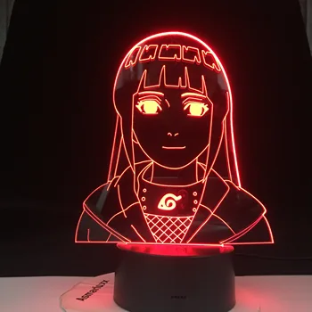 

Hinata Hyuga Figure 16 Colors Changing Battery Usb Led Night Light Naruto Nightlight for Kids Girl Bedroom Decor Naruto 3d Lamp