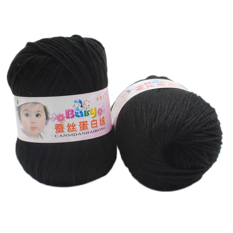 Чистый шерстяной теплый шелк кашемир детский Косынка фоторазмер 50 г|Нитки для