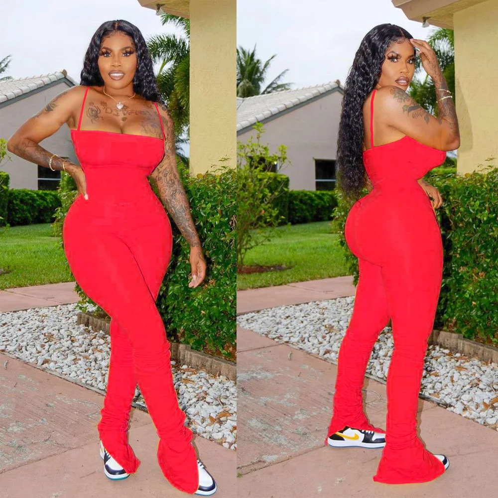 ChocoMist Jumpsuits Sexy Skinny Solid Party Night Club Wear Women Jumpsuit MN8106