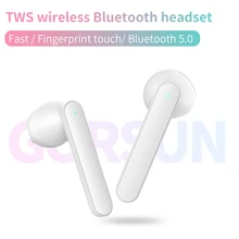 Gorsun V2 Bluetooth наушники v5.0 наушники-вкладыши TWS отпечатков пальцев сенсорные смарт-наушники авто-пара с высоким разрешением стерео микрофон