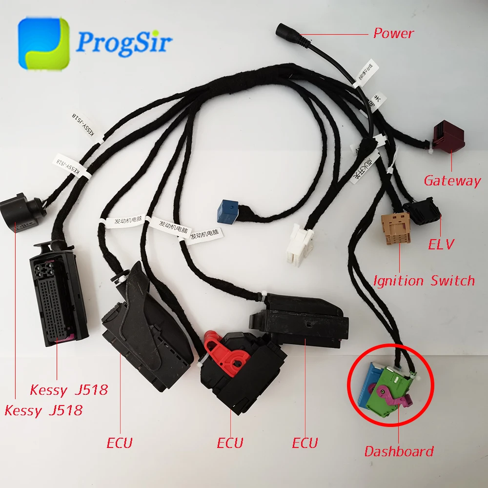 Test Platform Cable for Porsche Kessy J518 With ECU Dashboard ELV