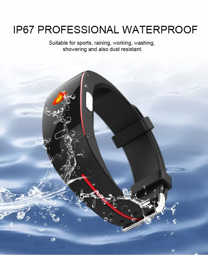 2018 P3Plus blood pressure wrist band heart rate monitor PPG ECG smart bracelet Activit fitness tracker intelligent wristband (9)