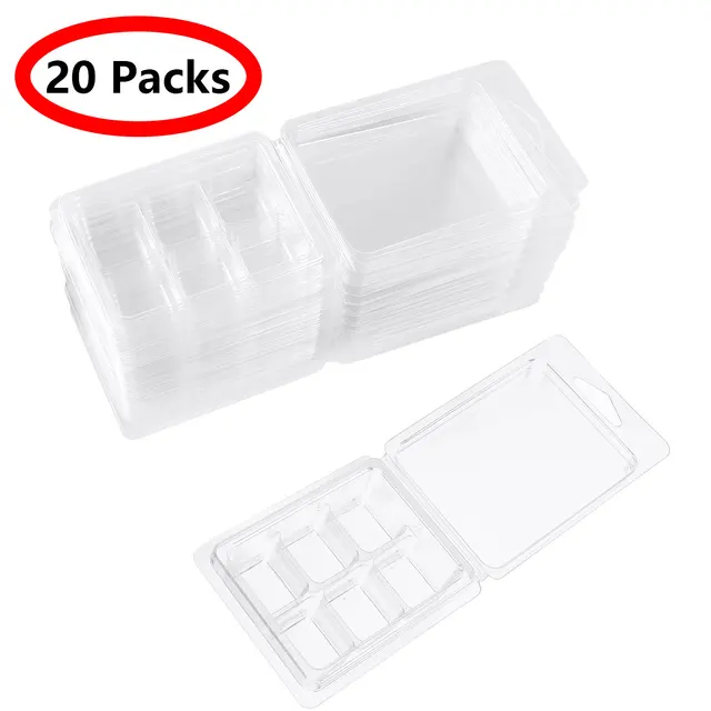 25 Packs Wax Melt Clamshells Molds Heart Shape , 6 Cavity Clear Plastic  Cube Tray for Candle-Making & Soap - AliExpress