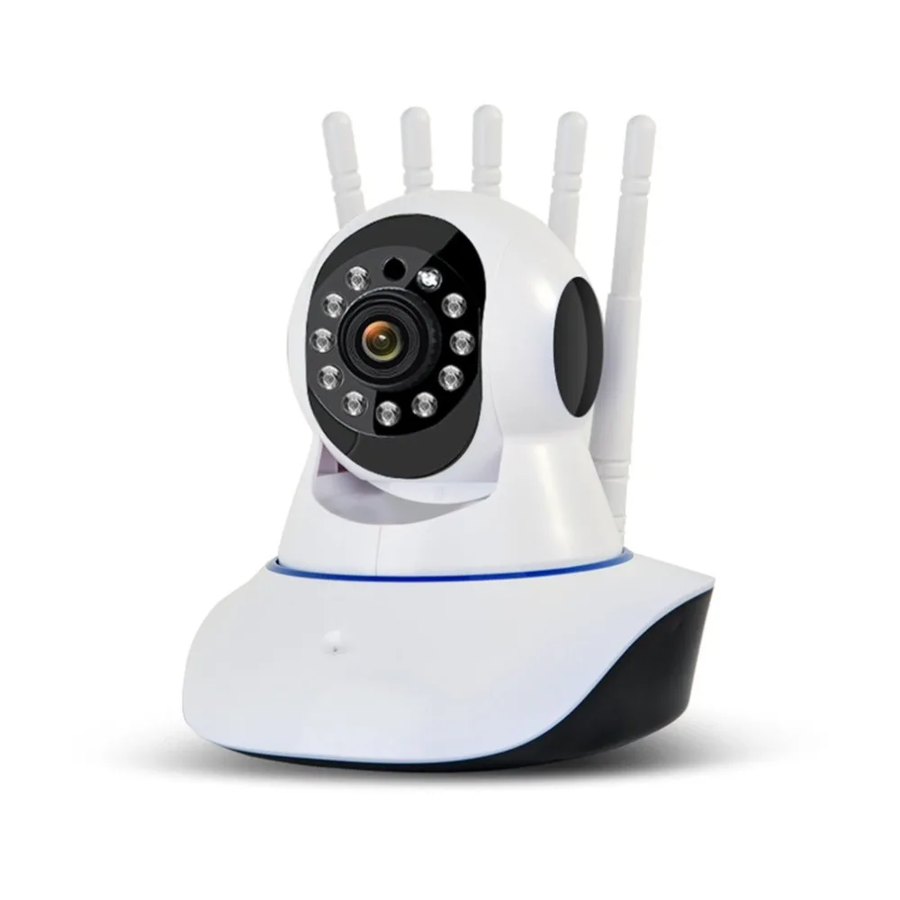 Wi-Fi 720p Безопасность IP Pan Tilt камера беспроводная IR 360 градусов с 5 антеннами 110 V-240 V детская камера