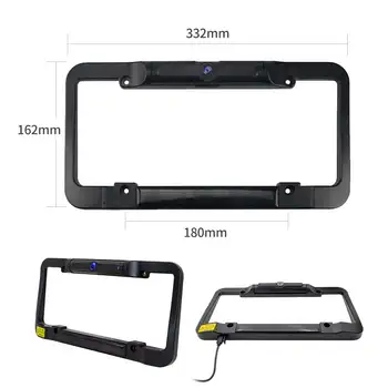 

Solar Powered Dashboard 4.3in LCD Screen HD Car Monitor Kit Rear View Wireless License Plate Wide Angle Easy Install Video