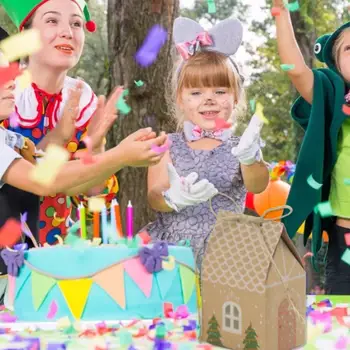 

Christmas Candy Gift Box Kraft paper House Shape Candy Bag for Christmas Weddings Birthdays Candy Bag 50PCS