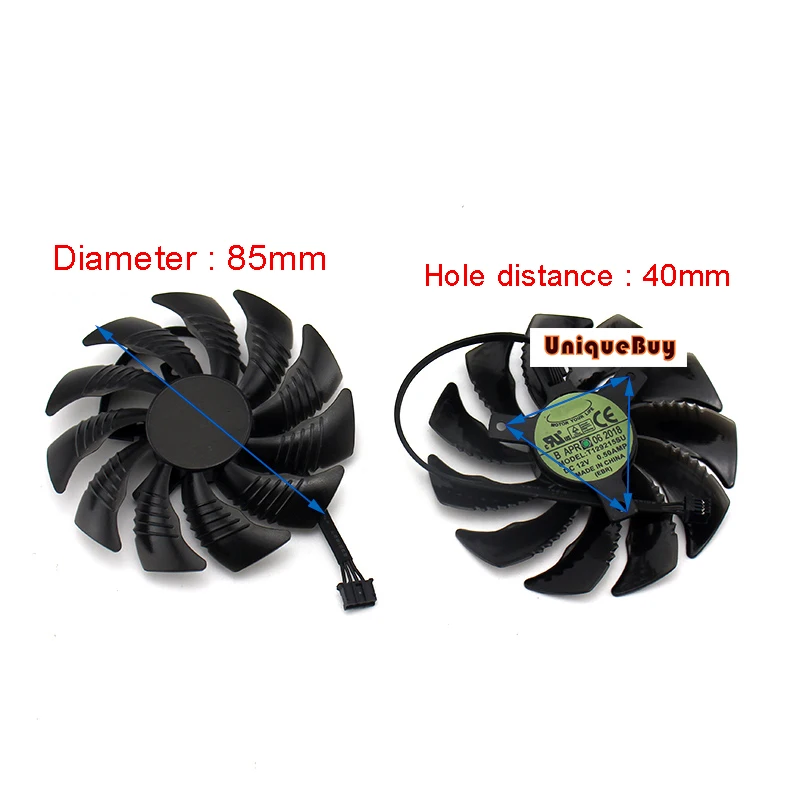 Процессор кулер 85 мм для Gigabyte GTX1080 1070 1060 Mini ITX видеокарта вентилятор охлаждения T129215SU