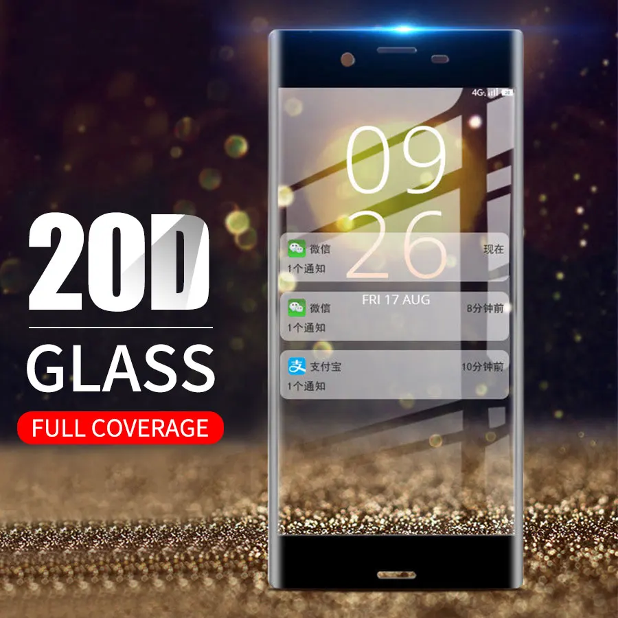 Закаленное стекло 20D с полным покрытием для Sony Xperia 10 Plus XZ5 XZ4 XZ3 XZ2 XZ1 XA Премиум