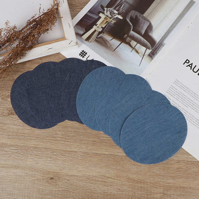 

4 PCS Denim Patches DIY Iron On Denim Elbow Patches Repair Pants For Jean Clothing And Jean Pants Apparel Sewing Fabric