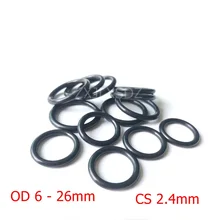 

100 PCS NBR rubber O ring O-ring Oring Seal Rubber Gaskets CS 2.4mm x OD 6 7 8 9 10 11 12 13 14 15 16 17 18 19 20 21 24 25 26mm