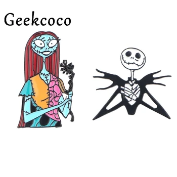 

10pcs/lot Nightmare diy pins metalicos para ropa backpack clothes brooches for men women decoration J0663