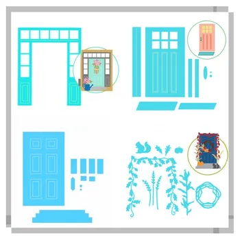 

2020 New Metal Cutting Dies and Scrapbooking For Paper Making Door Series Decoration Embossing Frame Card Craft Without Stamps