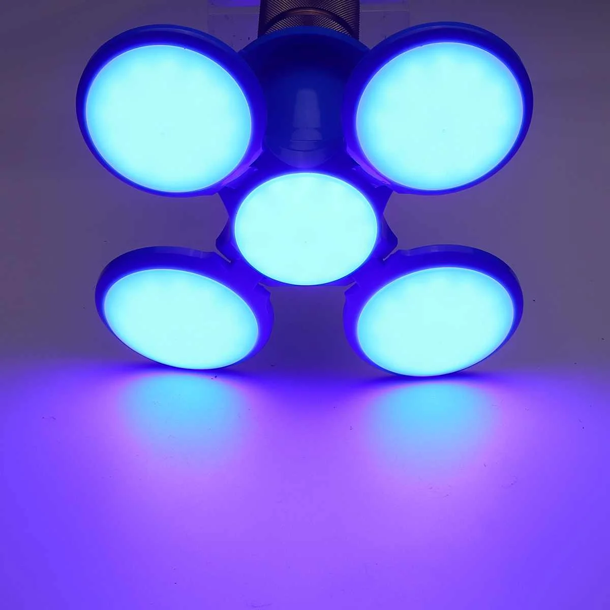 AC85-265V E27 30W 5730 SMD пять листьев складной футбольный 120 светодиодный светильник современный светодиодный деформируемый складной светильник - Испускаемый цвет: Синий