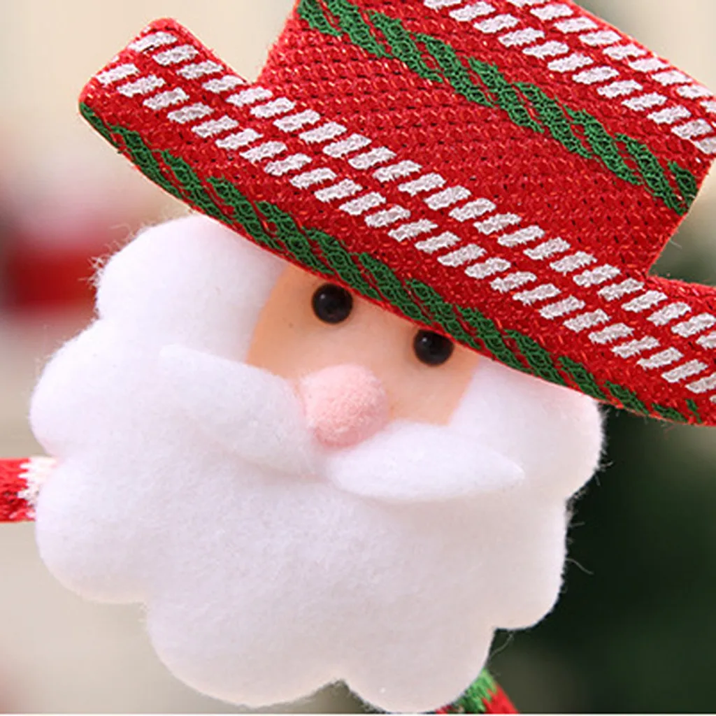 Рождественские детские зимние теплые плюшевые наушники с милыми ушками Санта Клауса