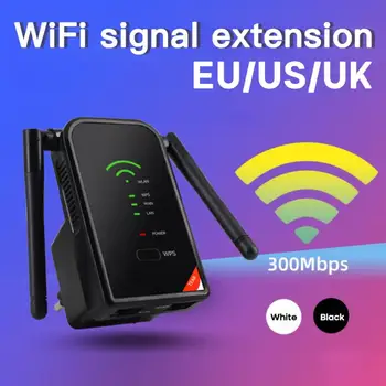 

Wireless Wifi Repeater Router 300Mbps Dual-Band 2.4 Antenna Wi-Fi Range Extender Wi Fi Routers Home Network Supplies