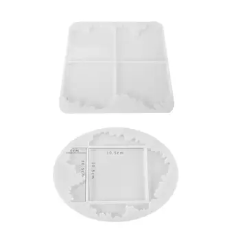 

Crystal Epoxy Resin Mold Irregular Coaster Casting Silicone Mould DIY Crafts Desktop Ornament Making Tool