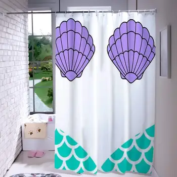 

Shower Curtain for Bathroom Popular Printing Design Water Resistant Shell 72inch72inch.